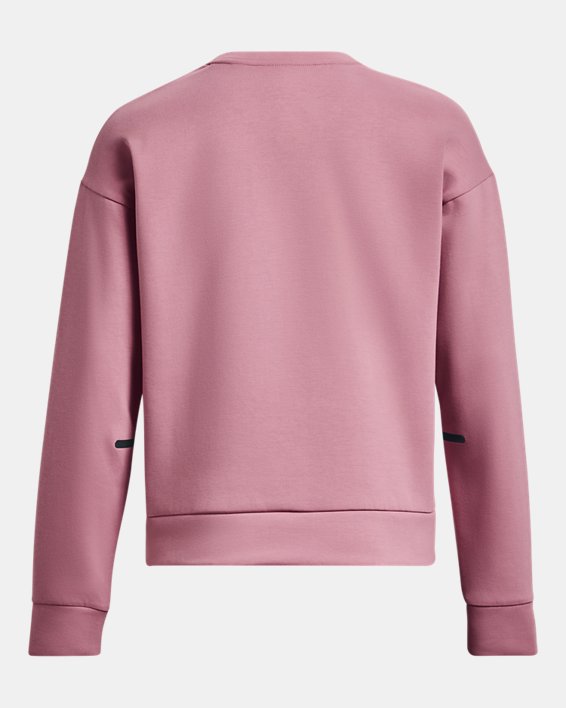Damesshirt UA Unstoppable Fleece met ronde hals, Pink, pdpMainDesktop image number 5